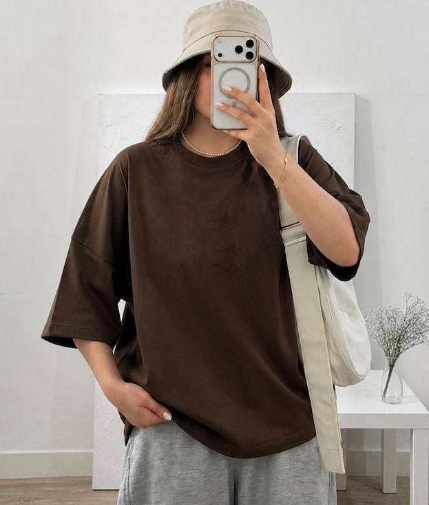 تیشرت باکسی زنانه بیسیک